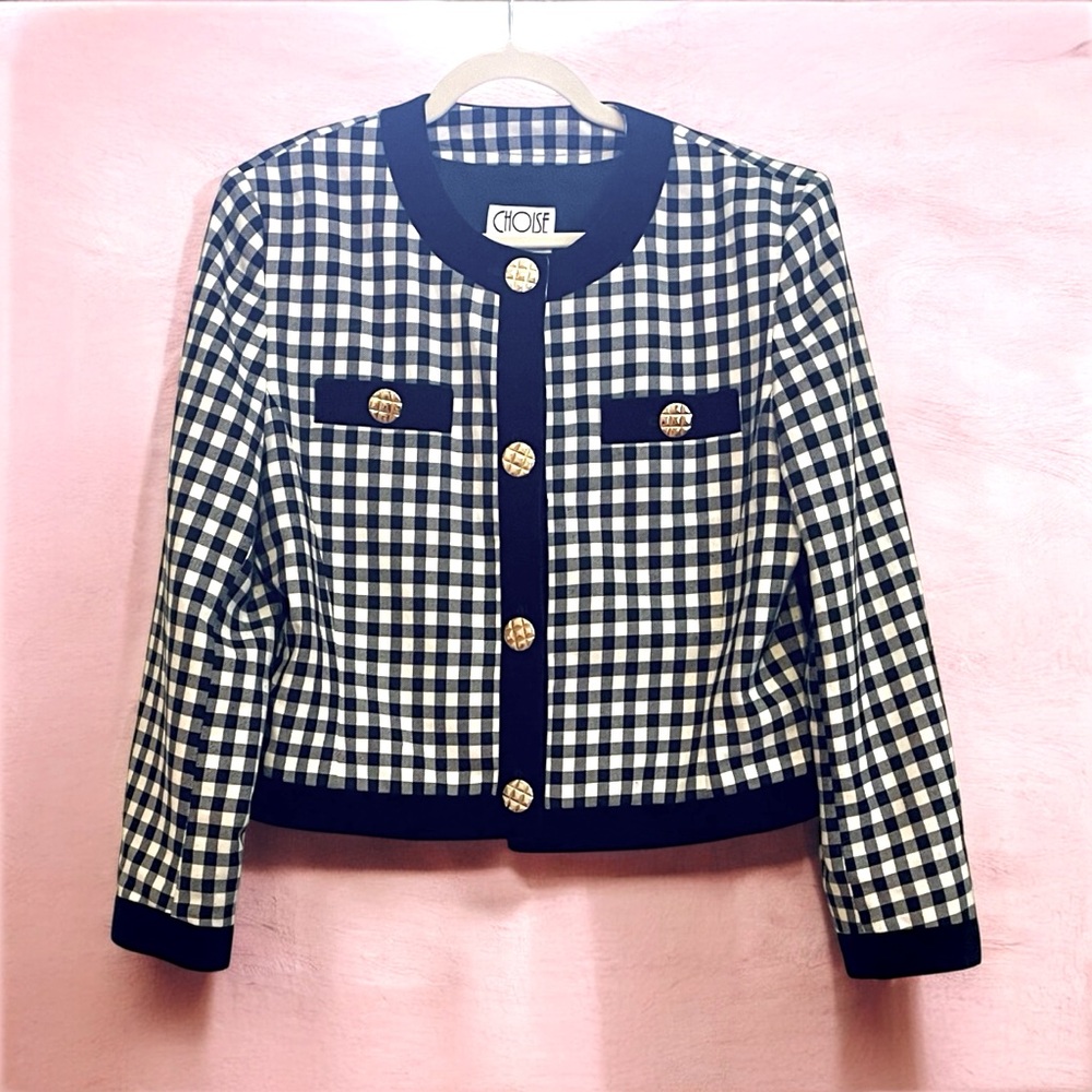 Gingham blazer